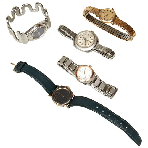 440 - A COLLECTION OF FIVE LADIES WRIST WATCHES, the lot comprising of the following watches:A Lanco Autom... 