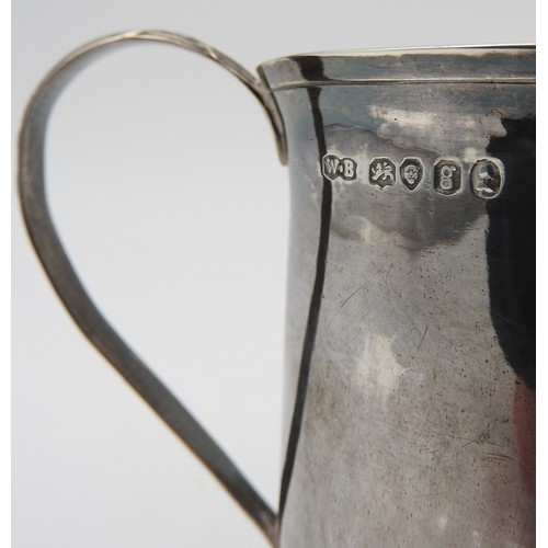 418 - A SILVER CHRISTENING MUG, two handled, bears the mark of William Bateman, London, 1822, 9 cm high, 3... 