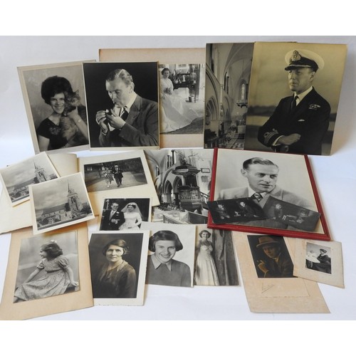 93 - A QUANTITY OF VINTAGE PHOTOGRAPHS, including Masonic portraits