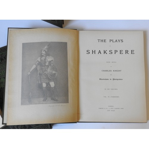 90 - SIX VOLUMES 'THE PLAYS OF SHAKESPERE', with notes by Charles King and 'Illustrations in Photogravure... 