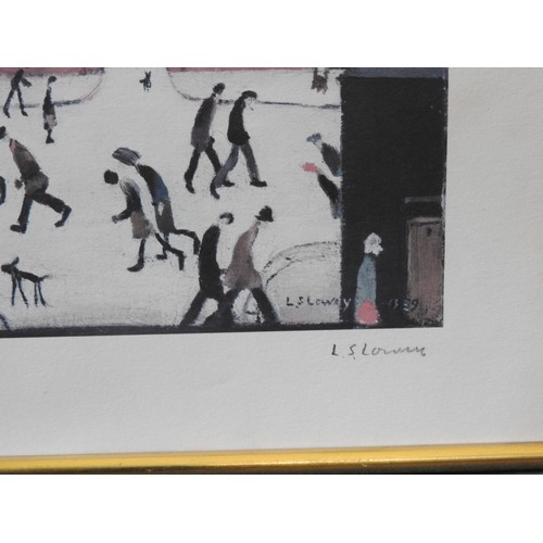 265 - L.S LOWRY (1887-1976) 'MILL SCENE' PRINT,offset colour lithograph signed in pencil, one of 750 hand ... 