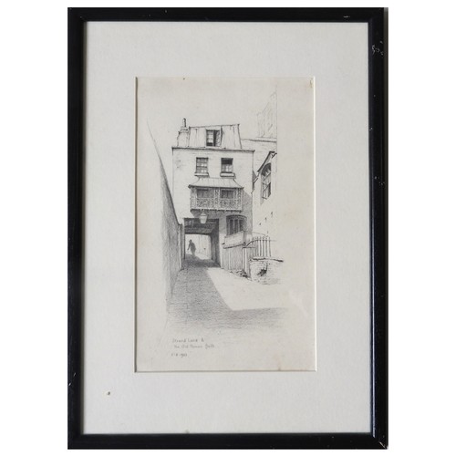 241 - ALBERT T. PILE, MSM, FRSA, SGA (1882-1981) 'THE STRAND LANE & THE OLD ROMAN BATH' (1923) PENCIL/... 