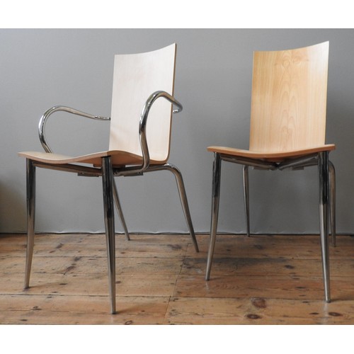 63 - ELEVEN 'OLLY TANGO ' CHAIRS BY PHIILLIPE STARCK FOR DRIADE ALEPH, including one armchair, plywood on... 