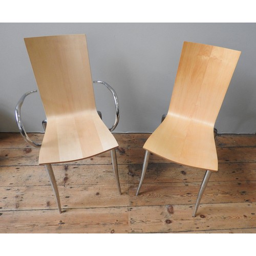 63 - ELEVEN 'OLLY TANGO ' CHAIRS BY PHIILLIPE STARCK FOR DRIADE ALEPH, including one armchair, plywood on... 