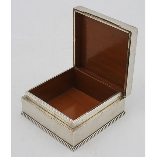 319 - A VINTAGE SILVER NIELLO BOX, CIRCA 1930by Alex & Co, Siam, square form with wood lined interior,... 