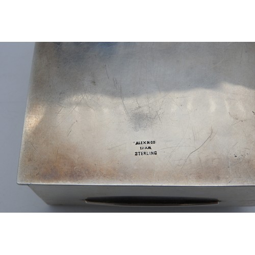 319 - A VINTAGE SILVER NIELLO BOX, CIRCA 1930by Alex & Co, Siam, square form with wood lined interior,... 