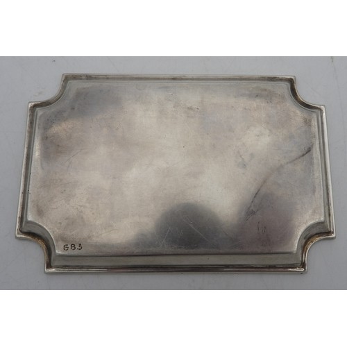 318 - A GWR PRESENTATION SILVER PEN TRAY, oblong shape with fluted corners, engraved with the full GWR twi... 