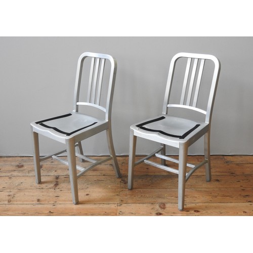 64 - NINE CONTEMPORARY EMECO 'NAVY CHAIRS', CIRCA 2000, manufactured in Pennsylvania, USA from recycled a... 