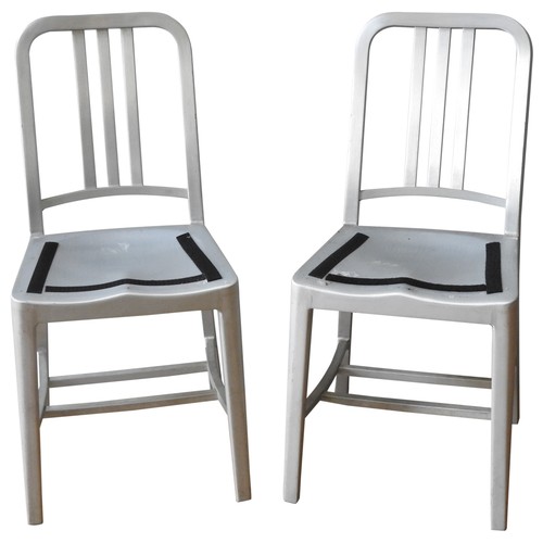 64 - NINE CONTEMPORARY EMECO 'NAVY CHAIRS', CIRCA 2000, manufactured in Pennsylvania, USA from recycled a... 