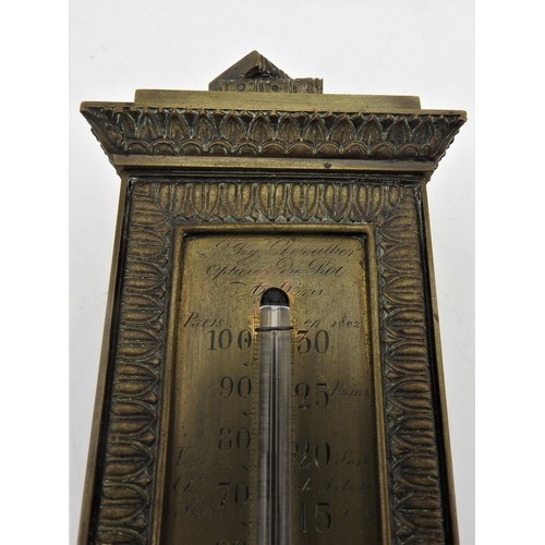 200 - A FRENCH GRAND TOUR DESK TOP THERMOMETER, CIRCA 1802, modelled in cenotaph form with two books resti... 