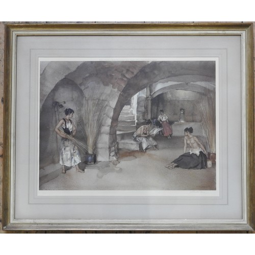 212 - WILLIAM RUSSELL-FLINT (1880-1969) 'FOUR SISTERS' LITHOGRAPH, hand signed in pencil in bottom right c... 