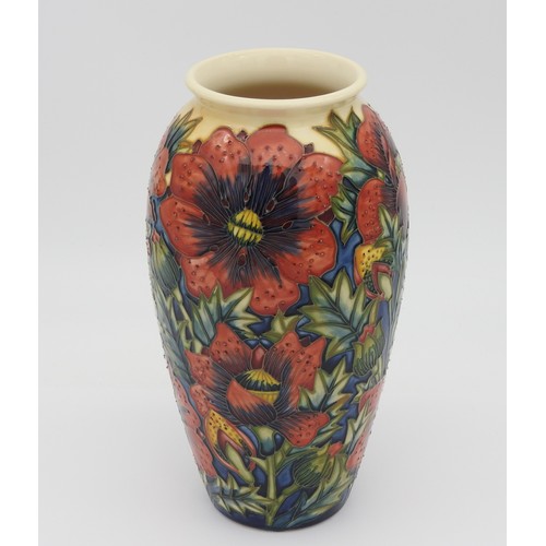 374 - A MOORCROFT PHEASANT'S EYE TRIAL VASE, CIRCA 2000tall baluster form, vibrant pheasant's eye decorati... 