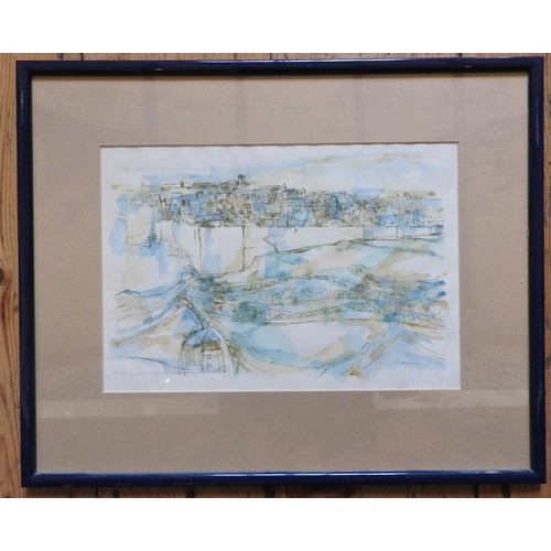 386 - GERALDINE DAVIDSON 'STILL LIFE II' SIGNED LTD PRINT, along with a colour print of Jerusalem by Hanna... 