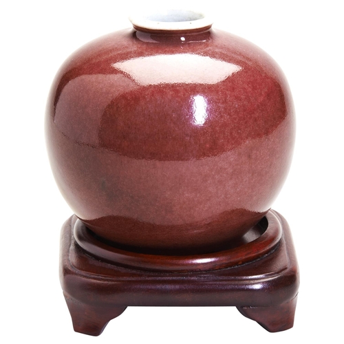 167 - COPPER-RED GLAZED WATER POTQING DYNASTY, 18TH / 19TH CENTURYof globular form8.5cm highPROVENANCE: Fr... 