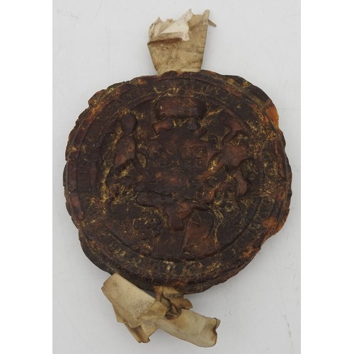 173 - A QUEEN ELIZABETH I SECOND GREAT SEAL WAX IMPRESSION, LATE 16TH CENTURY, circular form, designed by ... 