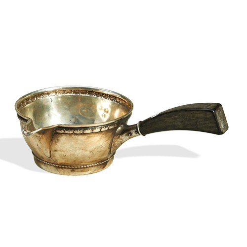 271 - A DANISH SILVER BRANDY WARMING PAN,  CIRCA 1929, BY A.RASMUSSEN, with engraved rim and a rope twist ... 