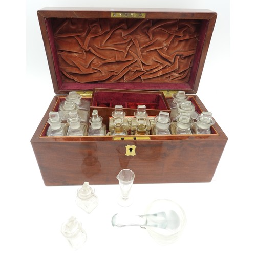 220 - AN EARLY 19TH CENTURY MAHOGANY APOTHECARY CASE, CIRCA 1840of rectangular form, the hinged lid with i... 