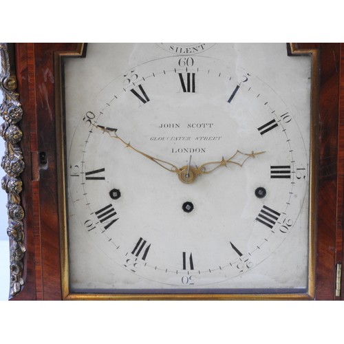 109 - A IMPRESSIVE GEORGE III MAHOGANY TRIPLE FUSEE BRACKET CLOCK, by John Scott, London, bell top case wi... 