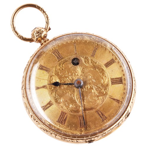 326 - AN 18 CARAT GOLD LEVER WATCH, full plate movement signed Josh. Eglese, 16 Cornhill, London numbered ... 