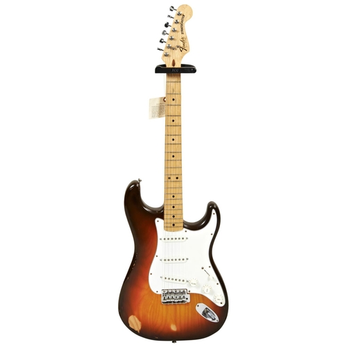 153 - A FENDER STRATOCASTER ‘DAN SMITH’ ERA GUITAR, SERIAL NUMBER E204711 FOR 1982, the sunburst finish no... 