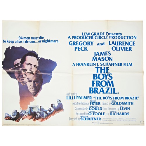 142 - BOYS FROM BRAZIL; original 1978 uk quad poster and All Quiet on the Western Front, original 1979 uk ... 