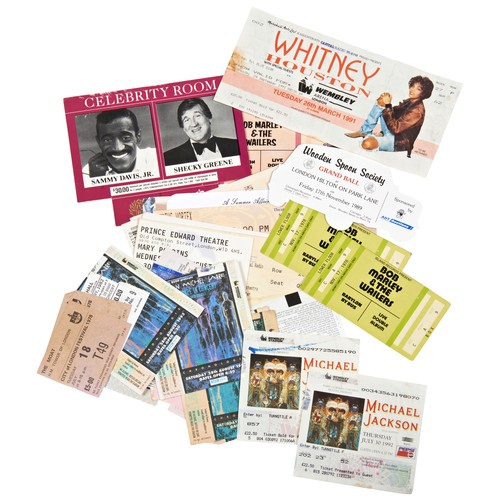 135 - A COLLECTION OF GIG TICKETS AND VIP PASSES used by Mike Weston including Whitney Houston, Wembley 19... 