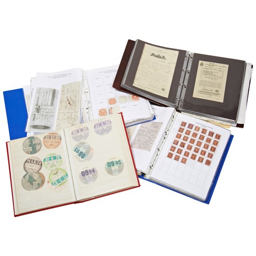 77 - A LARGE AND INTERESTING COLLECTION OF BANKERS ORDERS, BILLS, DEEDS, BILLS, DEMAND NOTICES, TELEVISON... 