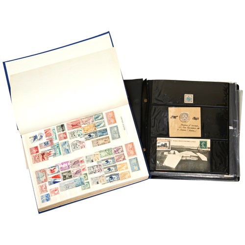 75 - AN ALBUM OF FRENCH AVIATION RELATED POSTAL HISTORY AND STAMPS,  including early air mail French post... 