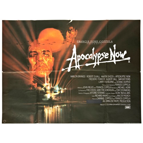 141 - APOCALYSPE NOW; ORIGINAL 1979 UK QUAD POSTER75 x 100 cms NB. Small top edge tear, some creasing and ... 