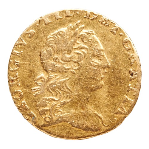 95 - A GEORGE III 1762 GOLD 1/4 GUINEAPROVENANCE: The Dr. Christopher Morris Collection, Shropshire... 