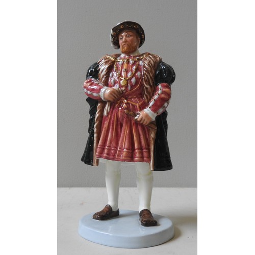 187 - A ROYAL DOULTON LIMITED EDITION FIGURINE COLLECTION OF HENRY VIII AND HIS SIX WIVES, CIRCA 1992, mod... 