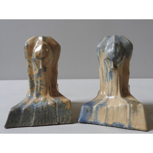 209 - A PAIR OF FRENCH ART DECO BOOK ENDS, CIRCA 1920, modelled in the form of crouching men, attractive m... 