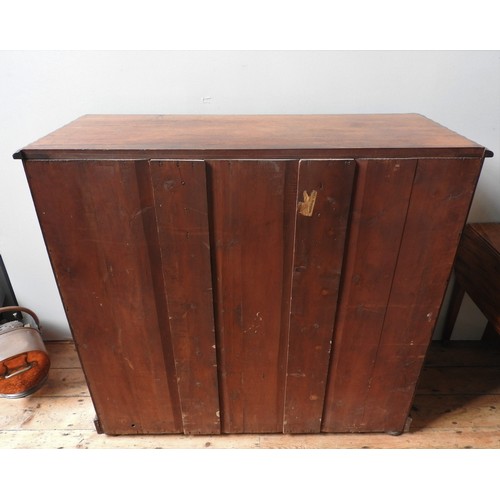 69 - A MAHOGANY 19TH CENTURY SCOTTISH CHEST OF DRAWERS, rectangular top with applied pie crust edge above... 