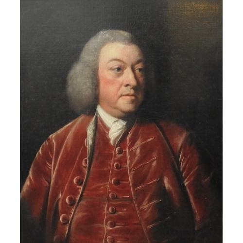 631 - THOMAS BEACH (1738-1806) PAIR OF PORTRAIT OIL PAINTINGS ON CANVAS, 1775 depicting the Rt Hon.Warren ... 