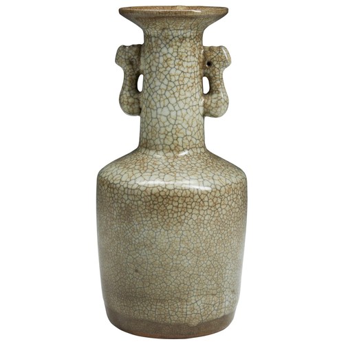 323 - A GE-TYPE 'KINUTA' VASE19TH / 20TH CENTURYthe body covered overall with an opaque glaze of soft grey... 