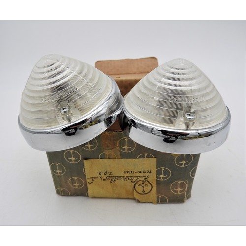 494 - A PAIR OF FERRARI 250 GTO/GT SWB FRONT SIDE LIGHTSTwo Carello lights, new/old stock, marked on the g... 