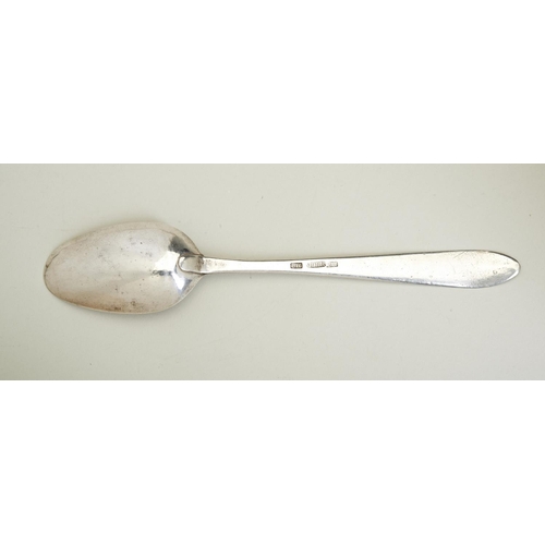 72 - AN IRISH PROVINCIAL BASTING SPOON, LIMERICK C.1790. A 'Bright Star' cut basting spoon by Maurice Fit... 