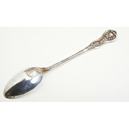 2 - A KINGS HONEYSUCKLE PATTERN BASTING SPOON, HAYNE & CATER, LONDON 1855. A good, heavy basting spo... 