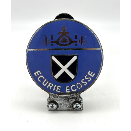 55 - EDWARDIAN BRASS RAC MASCOT, ECURIE ECOSSE BADGEAn early 1920s brass Royal Automobile Club Associate ... 