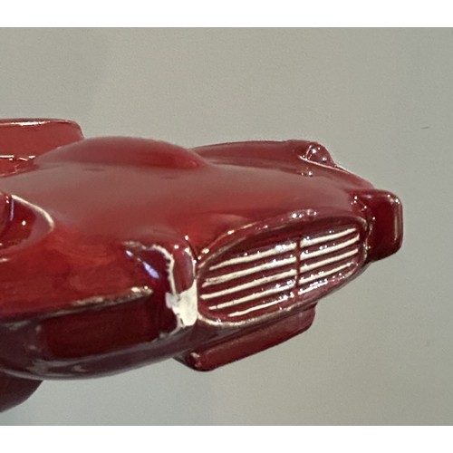 520 - SEVEN CERAMIC MODEL CARSAston Martin DB5 by CVW Designs (31cm). Damage to rear left light area.Jagua... 