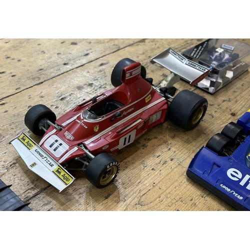 523 - COLLECTION OF CLASSIC GRAND PRIX MODELSIncludes larger scale models of 1970s Ferrari, Alfa-Romeo, an... 