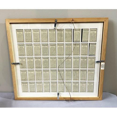 cigarette card frames 50 110 PLAYERS AND 50 BROOKE BOND TEA CARDS, MOTOR CARS SERIES110 Player's cigarette  cards, mounted and