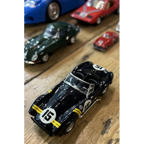 44 - COLLECTION OF 1950S - 1990S SPORTS AND SUPERCAR MODELS Up to 1:12 scale and including models by Buga... 