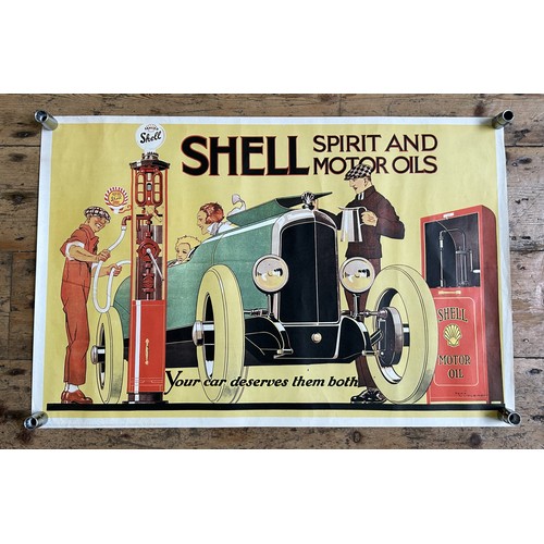 486 - A SET OF SIX PERIOD SHELL POSTERSPrinted to the base of each poster, 'Copyright Shell-Mex and BP Lim... 