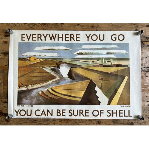 486 - A SET OF SIX PERIOD SHELL POSTERSPrinted to the base of each poster, 'Copyright Shell-Mex and BP Lim... 