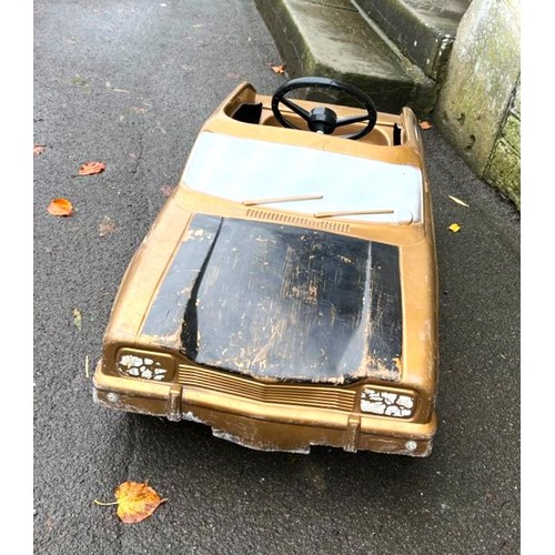 A LEEWAY FORD CAPRI PEDAL CARA Leeway Ford Capri plastic bodied pedal car finished in metallic bron