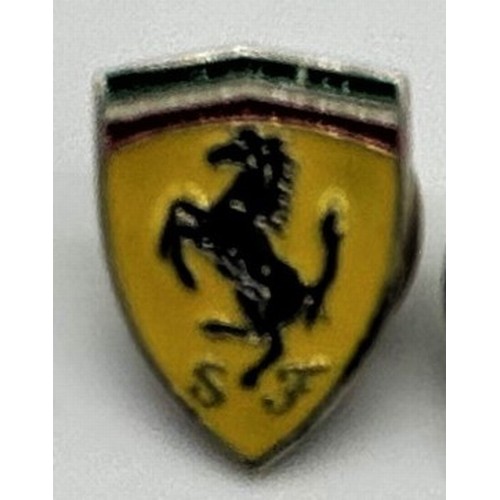 482 - PERIOD FERRARI KEYRING AND PIN BADGERare period Ferrari item, new/old stock and still in waxed paper... 