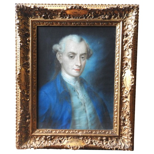 439 - BRITISH SCHOOL (18TH CENTURY) PORTRAIT OF A GENTLEMAN, PASTEL/PAPER, inscribed verso53 cm x 40 cm... 