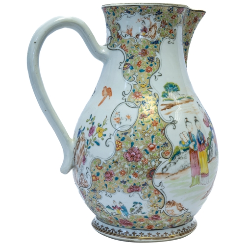 1976 - A MASSIVE CHINESE EXPORT FAMILLE ROSE JUGQIANLONG PERIOD (1736-1795)decorated with figures in a rura... 