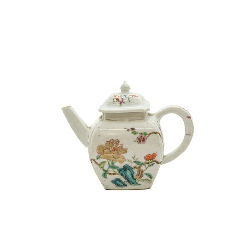 1983 - A CHINESE FAMILLE ROSE TEAPOTYONGZHENG / QIANLONG PERIODof square form14cm high